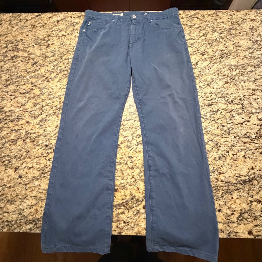 AG Adriano Goldschmied The Protege Straight Leg Blue Pants Mens 34 ws